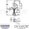 Grohe Eurodisc Cosmopolitan Single-Lever Sink Mixer Dimensions